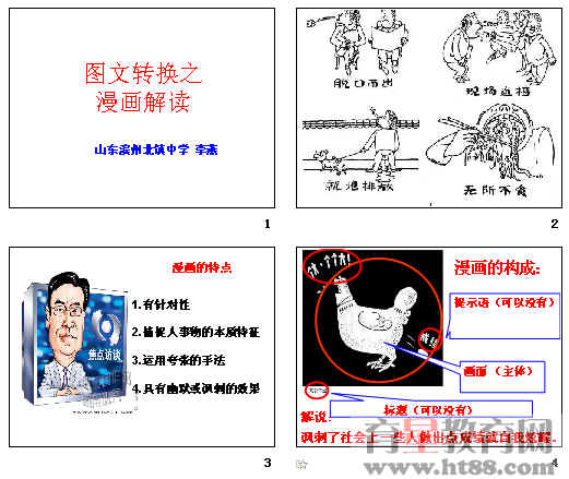 高考复习图文转换之漫画解读ppt 通用