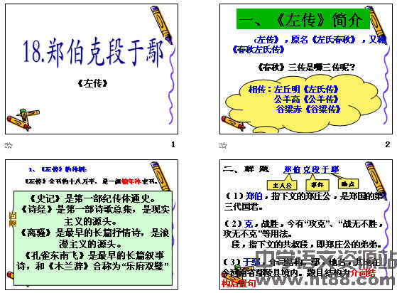 郑伯克段于鄢人物分析图片