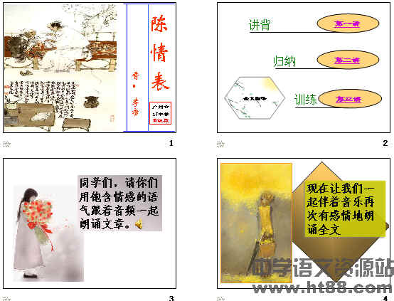 陈情表快速背诵结构图图片